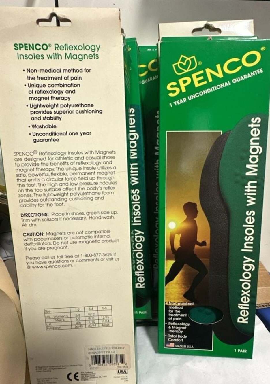 Spenco Reflexology Insoles with Magnets - #1-2 (Men's 6-7, Women's 5-8